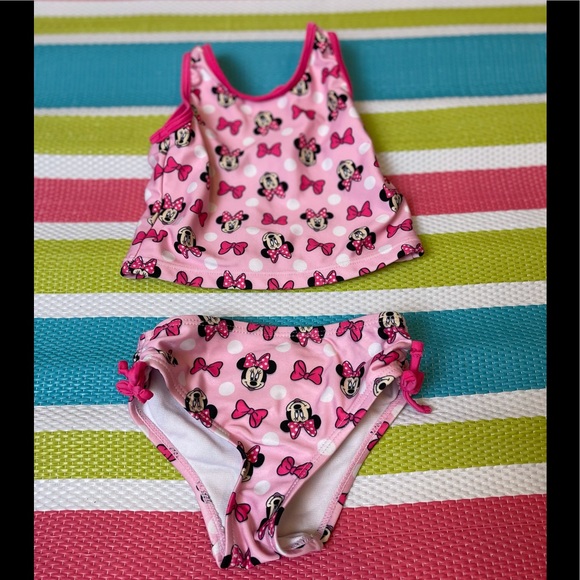 Disney 2 Piece  Pink Minnie Mouse Swimsuit 3T - Picture 1 of 3